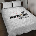 Football New Zealand Quilt Bed Set Aotearoa United White Version - Aussie Hoodie