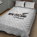 Football New Zealand Quilt Bed Set Aotearoa United White Version - Aussie Hoodie