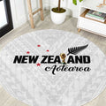 Football New Zealand Round Carpet Aotearoa United White Version - Aussie Hoodie