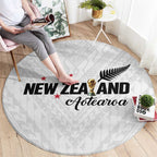 Football New Zealand Round Carpet Aotearoa United White Version - Aussie Hoodie
