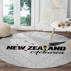 Football New Zealand Round Carpet Aotearoa United White Version - Aussie Hoodie