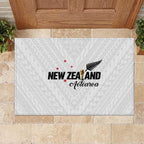Football New Zealand Rubber Doormat Aotearoa United White Version - Aussie Hoodie