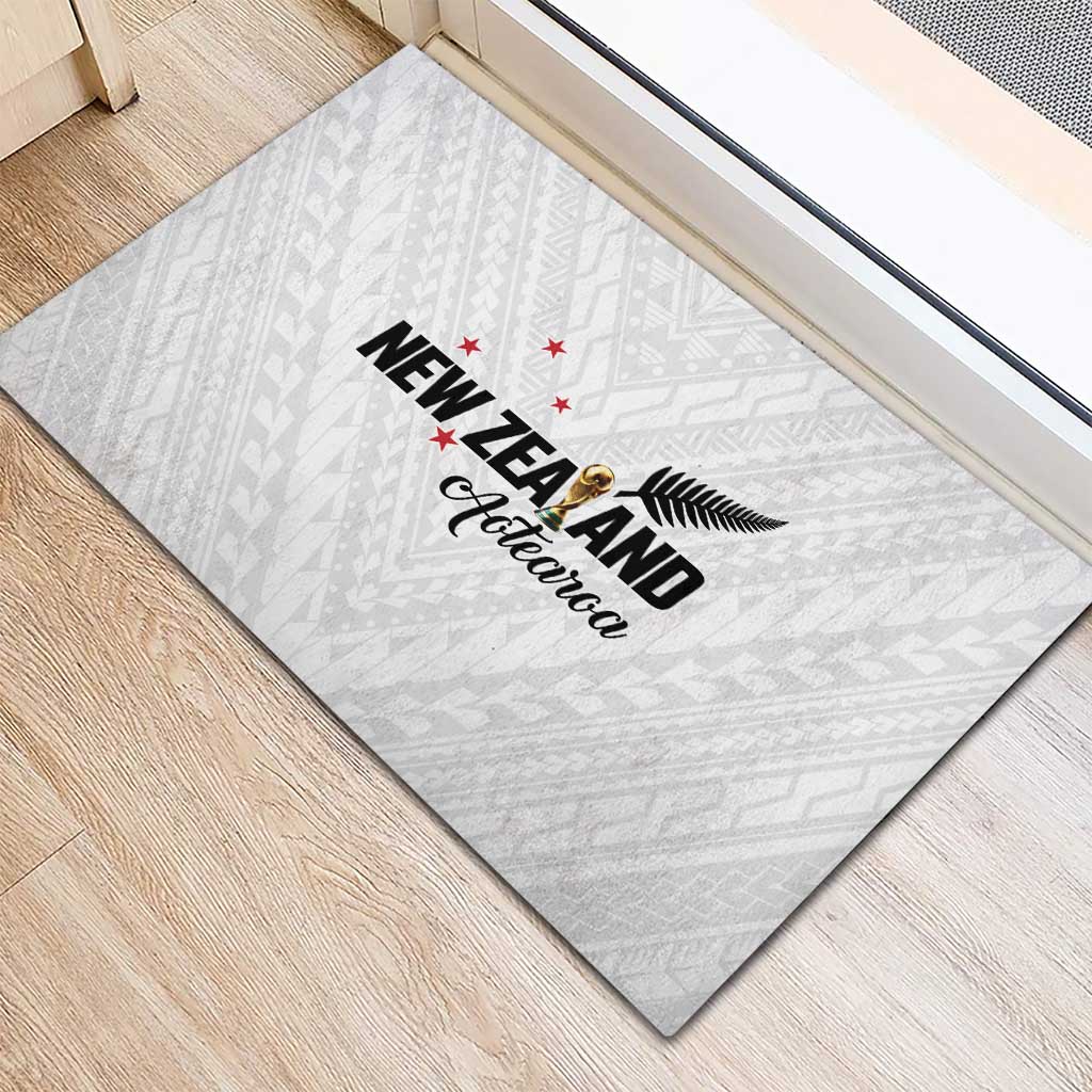 Football New Zealand Rubber Doormat Aotearoa United White Version - Aussie Hoodie