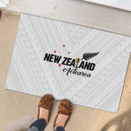 Football New Zealand Rubber Doormat Aotearoa United White Version - Aussie Hoodie