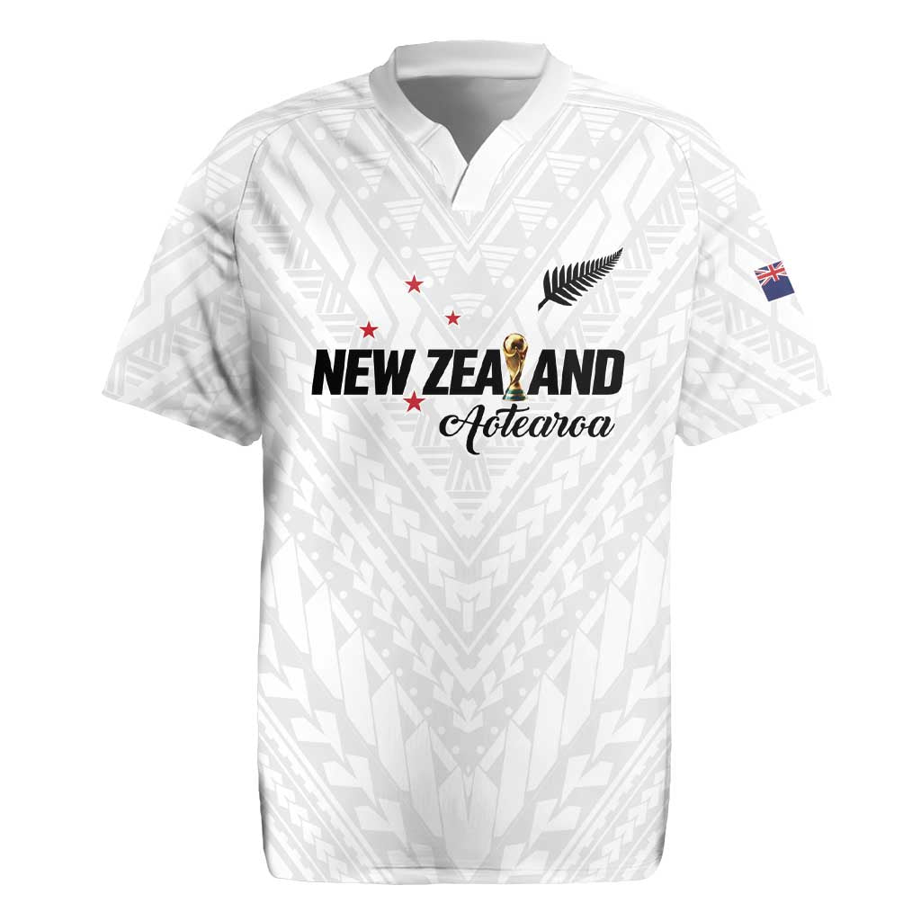 Custom Football New Zealand Rugby Jersey Aotearoa United White Version - Aussie Hoodie