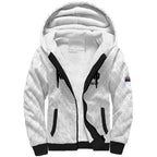 Custom Football New Zealand Sherpa Hoodie Aotearoa United White Version - Aussie Hoodie
