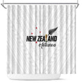 Football New Zealand Shower Curtain Aotearoa United White Version - Aussie Hoodie