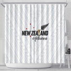Football New Zealand Shower Curtain Aotearoa United White Version - Aussie Hoodie