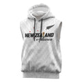 Custom Football New Zealand Sleeveless Hoodie Aotearoa United White Version - Aussie Hoodie