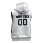 Custom Football New Zealand Sleeveless Hoodie Aotearoa United White Version - Aussie Hoodie