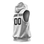 Custom Football New Zealand Sleeveless Hoodie Aotearoa United White Version - Aussie Hoodie
