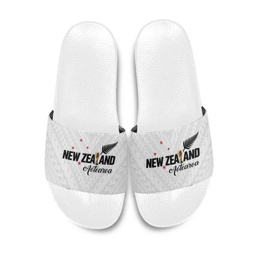 Football New Zealand Slide Sandals Aotearoa United White Version - Aussie Hoodie