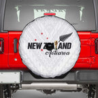 Football New Zealand Spare Tire Cover Aotearoa United White Version - Aussie Hoodie