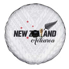 Football New Zealand Spare Tire Cover Aotearoa United White Version - Aussie Hoodie