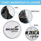 Football New Zealand Spare Tire Cover Aotearoa United White Version - Aussie Hoodie