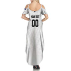 Custom Football New Zealand Summer Maxi Dress Aotearoa United White Version - Aussie Hoodie