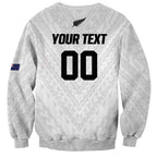 Custom Football New Zealand Sweatshirt Aotearoa United White Version - Aussie Hoodie