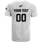 Custom Football New Zealand T Shirt Aotearoa United White Version - Aussie Hoodie