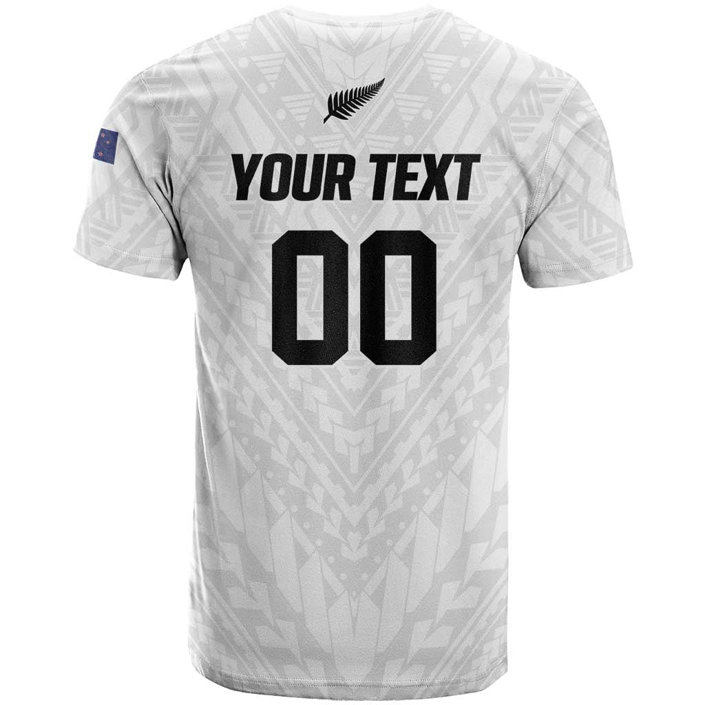 Custom Football New Zealand T Shirt Aotearoa United White Version - Aussie Hoodie
