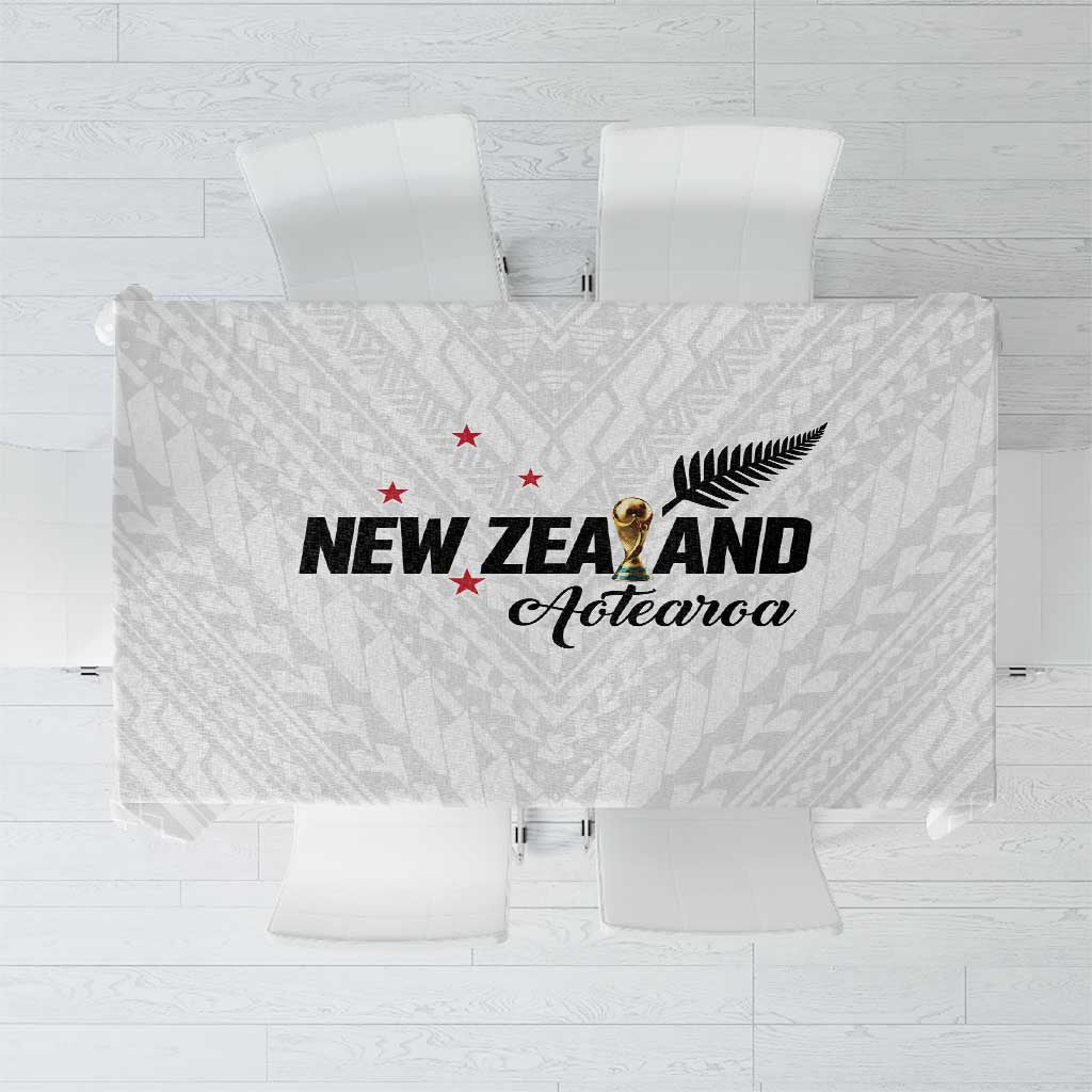 Football New Zealand Tablecloth Aotearoa United White Version - Aussie Hoodie