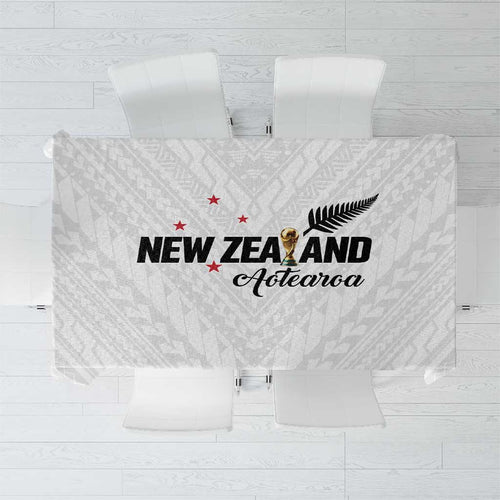 Football New Zealand Tablecloth Aotearoa United White Version - Aussie Hoodie