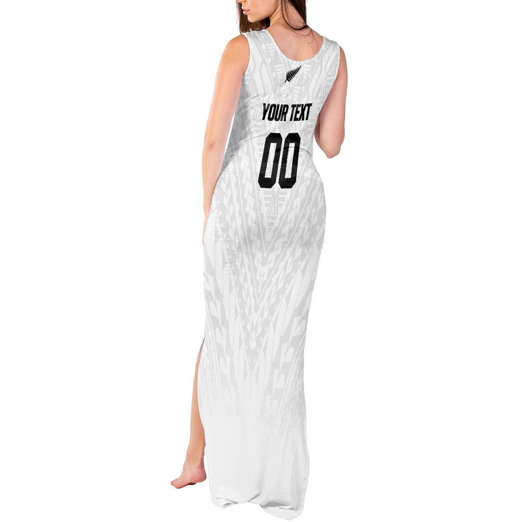 Custom Football New Zealand Tank Maxi Dress Aotearoa United White Version - Aussie Hoodie