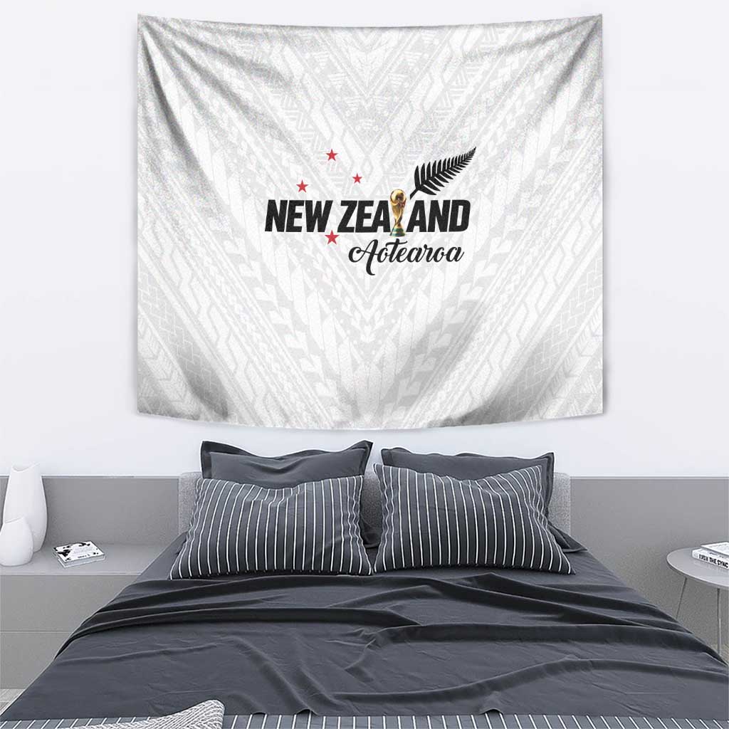 Football New Zealand Tapestry Aotearoa United White Version - Aussie Hoodie