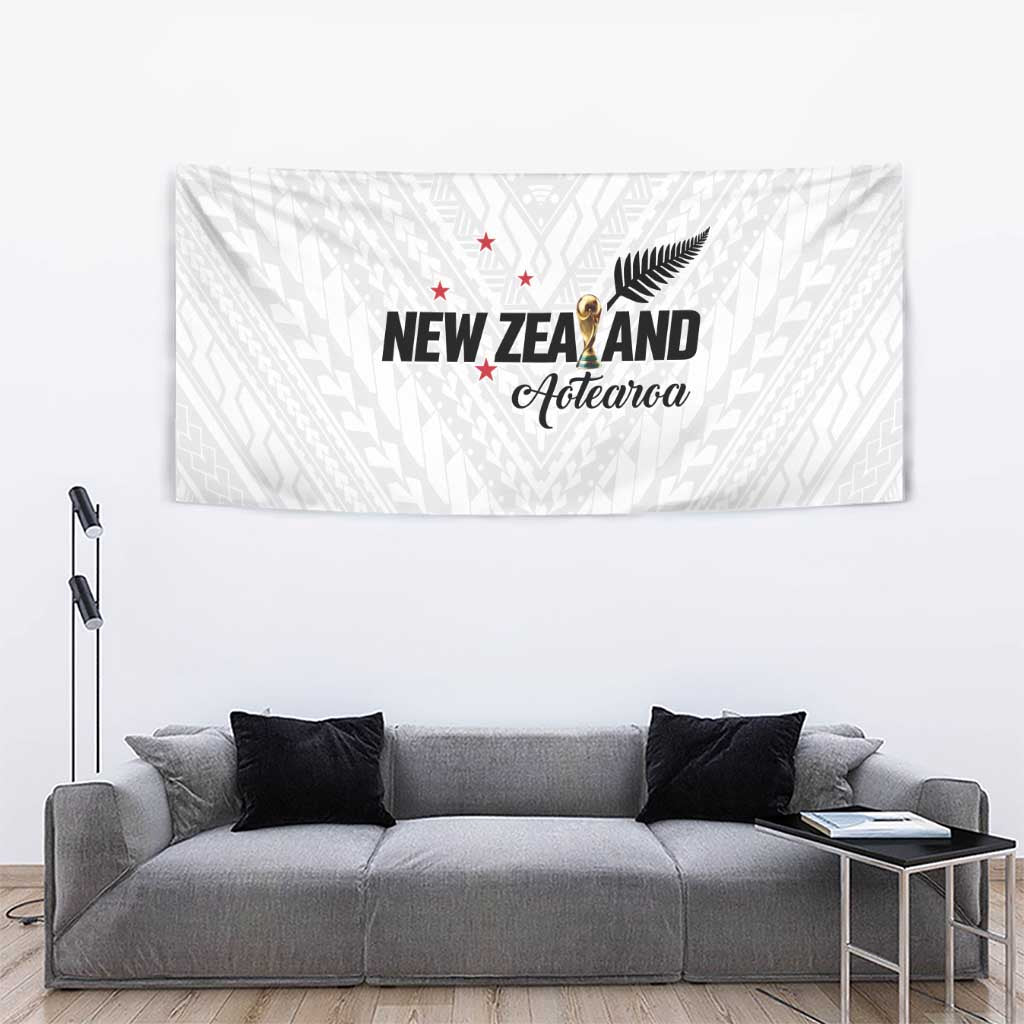 Football New Zealand Tapestry Aotearoa United White Version - Aussie Hoodie
