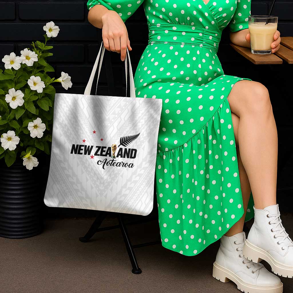 Football New Zealand Tote Bag Aotearoa United White Version - Aussie Hoodie