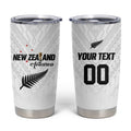 Custom Football New Zealand Tumbler Cup Aotearoa United White Version - Aussie Hoodie