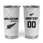 Custom Football New Zealand Tumbler Cup Aotearoa United White Version - Aussie Hoodie