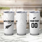 Custom Football New Zealand Tumbler Cup Aotearoa United White Version - Aussie Hoodie