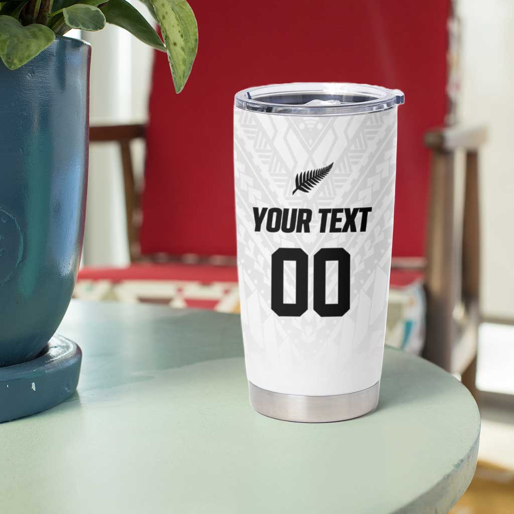 Custom Football New Zealand Tumbler Cup Aotearoa United White Version - Aussie Hoodie