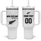 Custom Football New Zealand Tumbler With Handle Aotearoa United White Version - Aussie Hoodie