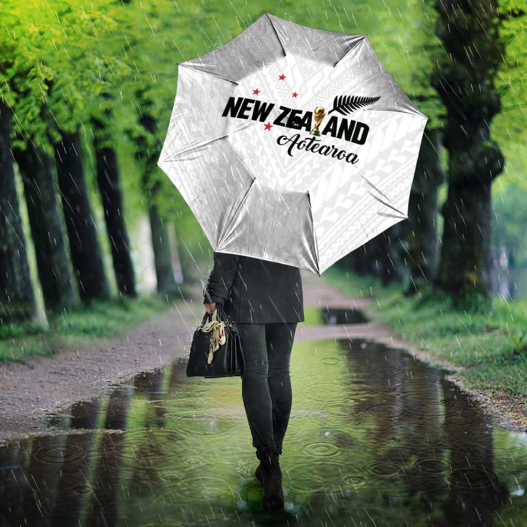 Football New Zealand Umbrella Aotearoa United White Version - Aussie Hoodie