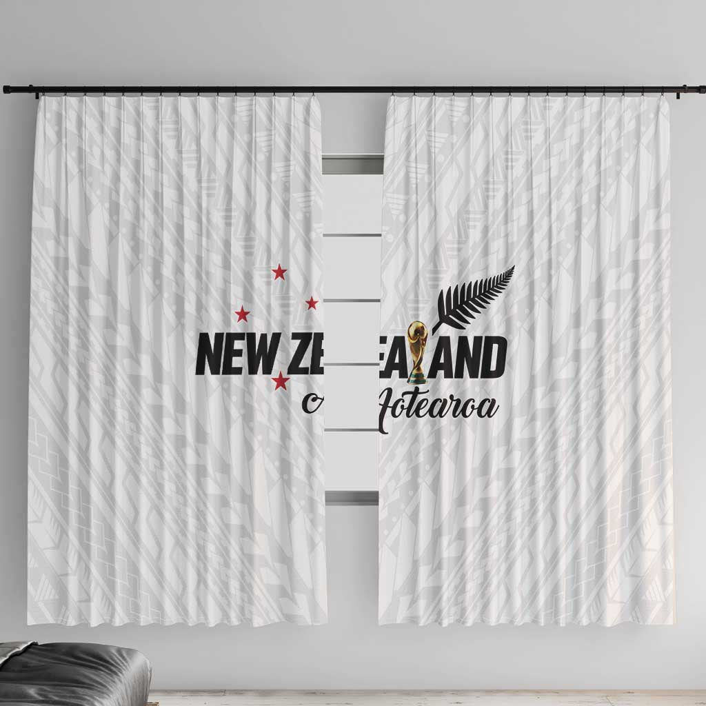 Football New Zealand Window Curtain Aotearoa United White Version - Aussie Hoodie
