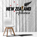 Football New Zealand Window Curtain Aotearoa United White Version - Aussie Hoodie