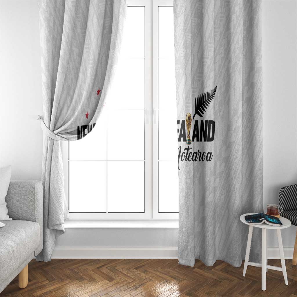 Football New Zealand Window Curtain Aotearoa United White Version - Aussie Hoodie