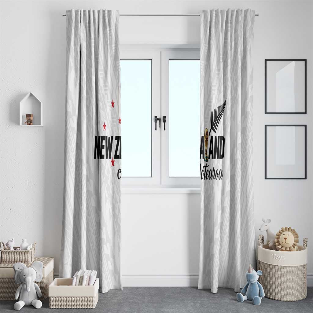 Football New Zealand Window Curtain Aotearoa United White Version - Aussie Hoodie