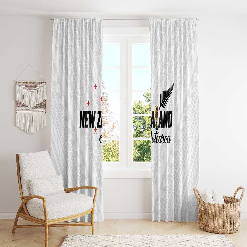 Football New Zealand Window Curtain Aotearoa United White Version - Aussie Hoodie
