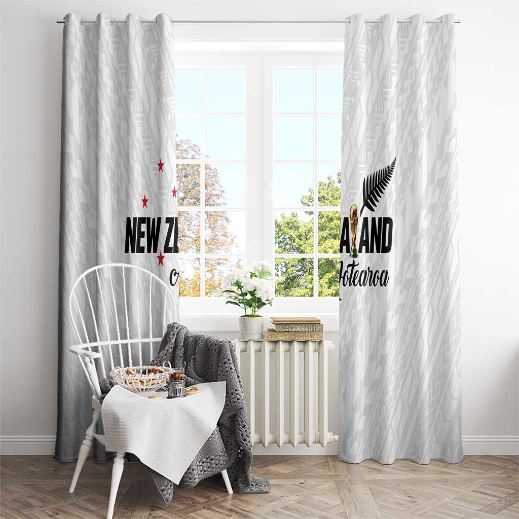 Football New Zealand Window Curtain Aotearoa United White Version - Aussie Hoodie