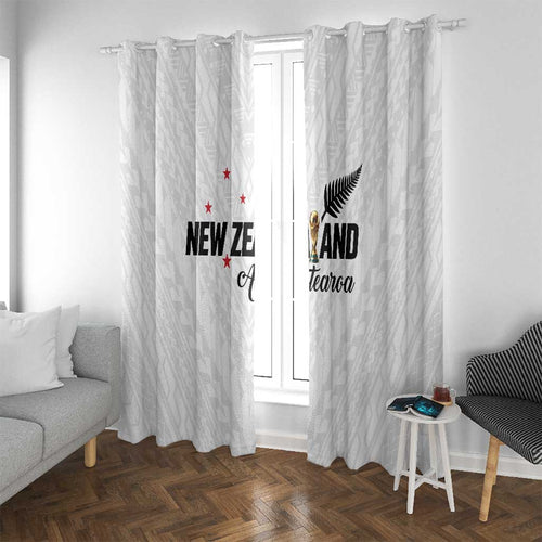 Football New Zealand Window Curtain Aotearoa United White Version - Aussie Hoodie