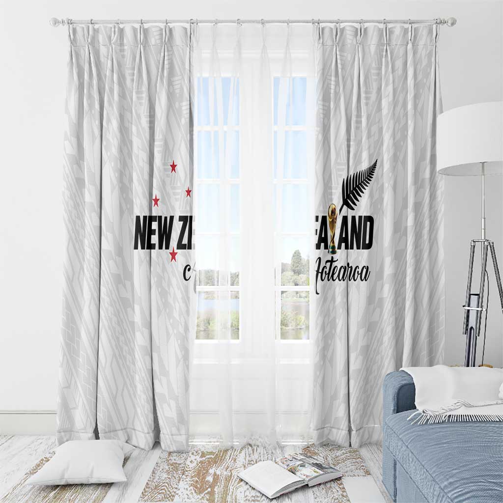 Football New Zealand Window Curtain Aotearoa United White Version - Aussie Hoodie