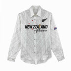 Custom Football New Zealand Women Casual Shirt Aotearoa United White Version - Aussie Hoodie