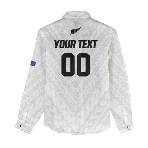 Custom Football New Zealand Women Casual Shirt Aotearoa United White Version - Aussie Hoodie