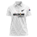Custom Football New Zealand Women Polo Shirt Aotearoa United White Version - Aussie Hoodie