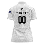 Custom Football New Zealand Women Polo Shirt Aotearoa United White Version - Aussie Hoodie