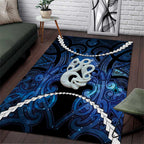 Maori Matariki Manaia Area Rug Maori Kowhaiwhai Pattern Galaxy