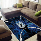 Maori Matariki Manaia Area Rug Maori Kowhaiwhai Pattern Galaxy