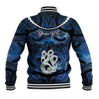 Personalized Maori Matariki Manaia Baseball Jacket Maori Kowhaiwhai Pattern Galaxy